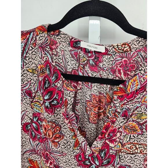 Maurices Womens Sz XXL Atwood Flutter Sleeve Blouse Short Sleeve - Picture 3 of 4